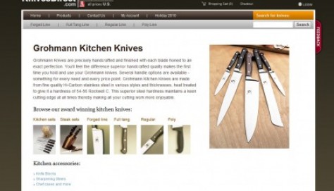 Additional specialized category page to help distinguish product lines