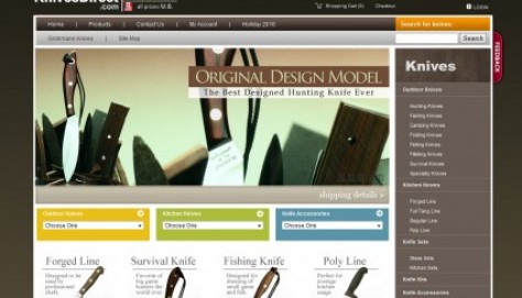 Well organized splash page that highlights their top products
