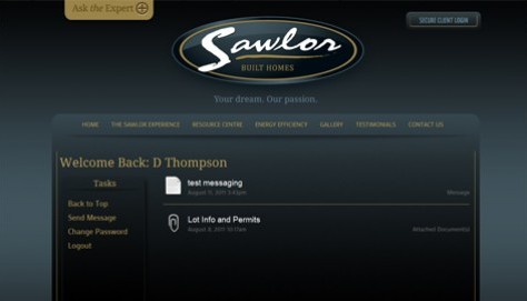 Using a secure login clients can view a history of correspondance or uploaded files and images.