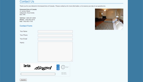 We added an easy to use contact form - a feature missing in the old site.