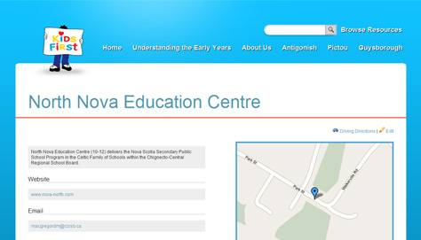 Each organization has its own page filled with information about that organization