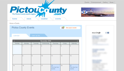 The community calendar allows organizations and businesses to collaborate their events